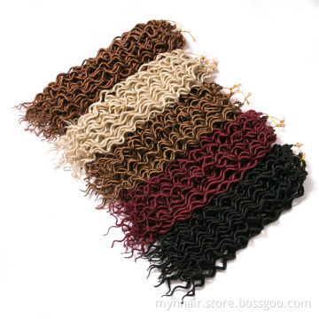 curly 16 inch Crochet Braid hair 75g/pack,24 strands/pack Synthetic Braiding Hair extensions Soft Dread Locks Crochet Braids